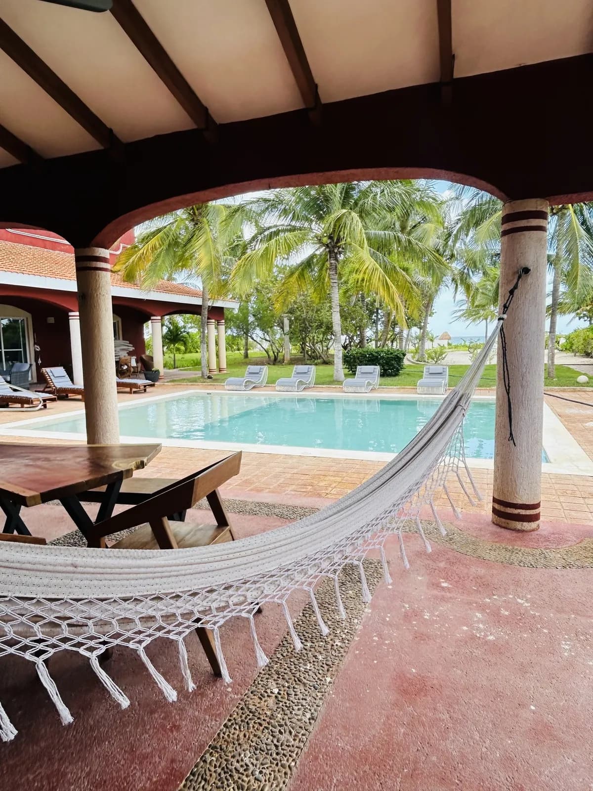 Villa Peregrina hammock and ocean view